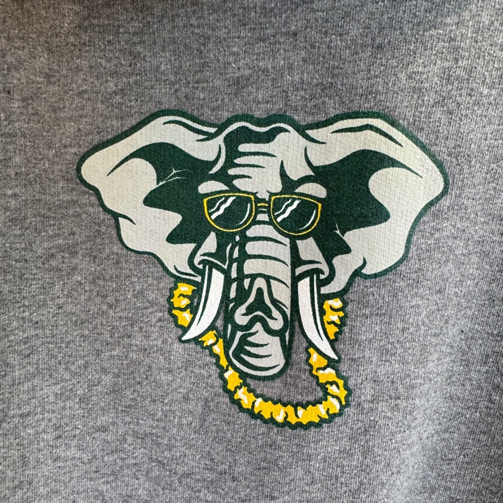 Aloha Hawaii Gray Elephant 50% Cotton Hoodie Sweatshirt Men 3XL #336 - Picture 4 of 6